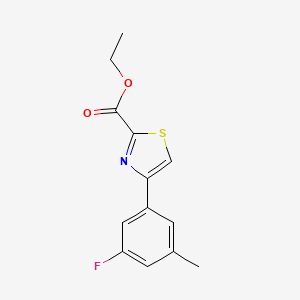 molecular formula C13H12FNO2S B14850332 Ethyl 4-(3-fluoro-5-methylphenyl)thiazole-2-carboxylate 