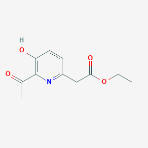 Ethyl (6-acetyl-5-hydroxypyridin-2-YL)acetate