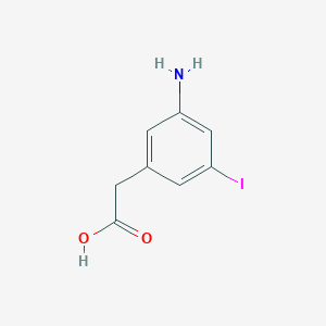 molecular formula C8H8INO2 B14850356 (3-Amino-5-iodophenyl)acetic acid 