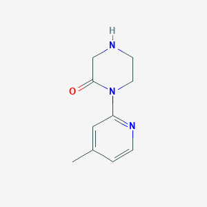 molecular formula C10H13N3O B14850368 1-(4-Methyl-pyridin-2-YL)-piperazin-2-one 