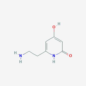 molecular formula C7H10N2O2 B14850382 6-(2-Aminoethyl)pyridine-2,4-diol 