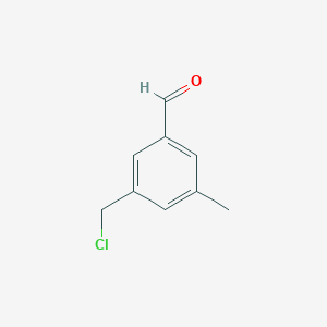 molecular formula C9H9ClO B14850385 3-(Chloromethyl)-5-methylbenzaldehyde 