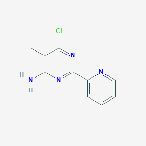 molecular formula C10H9ClN4 B1485039 6-Chloro-5-methyl-2-(pyridin-2-yl)pyrimidin-4-amine CAS No. 2060034-38-8