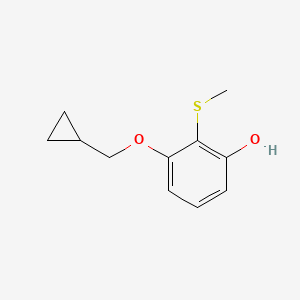 3-(Cyclopropylmethoxy)-2-(methylthio)phenol