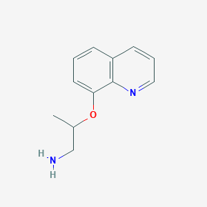 molecular formula C12H14N2O B14850432 2-(Quinolin-8-yloxy)-propylamine CAS No. 886763-60-6