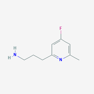 3-(4-Fluoro-6-methylpyridin-2-YL)propan-1-amine