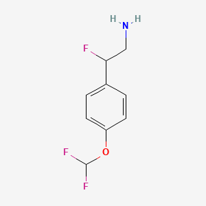 molecular formula C9H10F3NO B1485044 2-[4-(Difluoromethoxy)phenyl]-2-fluoroethan-1-amine CAS No. 2098051-49-9