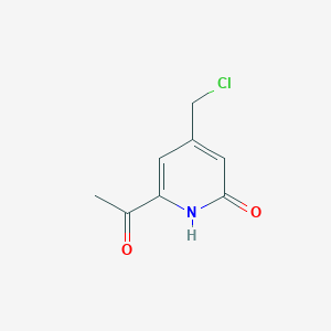 1-[4-(Chloromethyl)-6-hydroxypyridin-2-YL]ethanone