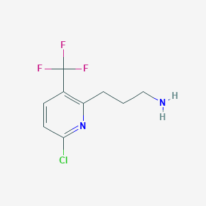 3-(6-Chloro-3-(trifluoromethyl)pyridin-2-yl)propan-1-amine