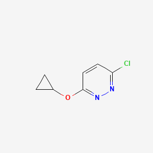 molecular formula C7H7ClN2O B14850481 3-Chloro-6-cyclopropoxypyridazine 