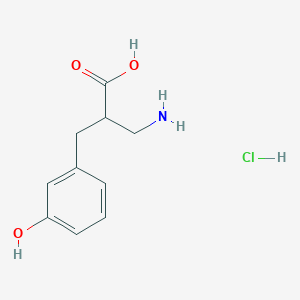 molecular formula C10H14ClNO3 B1485049 3-氨基-2-[(3-羟基苯基)甲基]丙酸盐酸盐 CAS No. 2059937-73-2