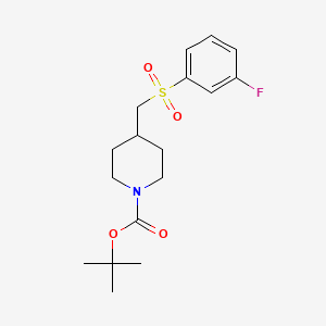 Tert-butyl 4-(((3-fluorophenyl)sulfonyl)methyl)piperidine-1-carboxylate