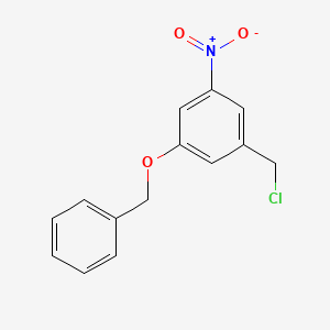 molecular formula C14H12ClNO3 B14850521 1-(Benzyloxy)-3-(chloromethyl)-5-nitrobenzene 