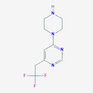 4-(Piperazin-1-yl)-6-(2,2,2-trifluoroethyl)pyrimidine