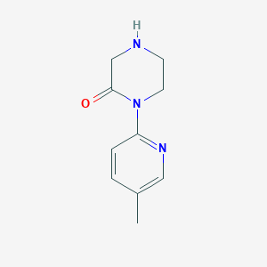 molecular formula C10H13N3O B14850530 1-(5-Methyl-pyridin-2-YL)-piperazin-2-one 