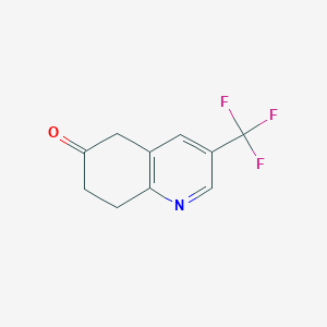 molecular formula C10H8F3NO B14850550 3-(Trifluoromethyl)-7,8-dihydroquinolin-6(5H)-one CAS No. 944902-09-4