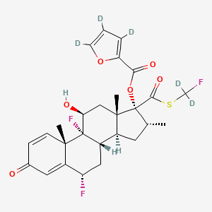 [(6S,8S,9R,10S,11S,13S,14S,16R,17R)-17-[dideuterio(fluoro)methyl]sulfanylcarbonyl-6,9-difluoro-11-hydroxy-10,13,16-trimethyl-3-oxo-6,7,8,11,12,14,15,16-octahydrocyclopenta[a]phenanthren-17-yl] 3,4,5-trideuteriofuran-2-carboxylate