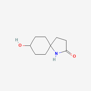 molecular formula C9H15NO2 B1485056 8-Hydroxy-1-azaspiro[4.5]decan-2-one CAS No. 1823366-37-5