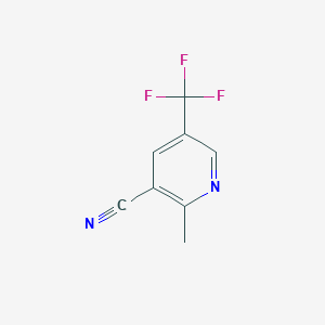 molecular formula C8H5F3N2 B14850565 2-Methyl-5-(trifluoromethyl)nicotinonitrile 