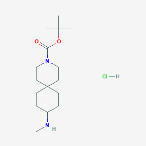 Tert-butyl 9-(methylamino)-3-azaspiro[5.5]undecane-3-carboxylate hydrochloride