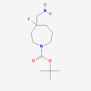 molecular formula C12H23FN2O2 B1485058 Tert-butyl 4-(aminomethyl)-4-fluoroazepane-1-carboxylate CAS No. 1824467-83-5