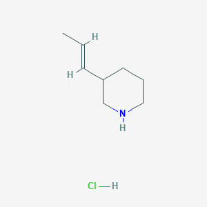 3-[(1E)-prop-1-en-1-yl]piperidine hydrochloride