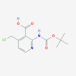 2-((tert-Butoxycarbonyl)amino)-4-(chloromethyl)nicotinic acid