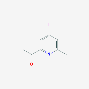 molecular formula C8H8INO B14850624 1-(4-Iodo-6-methylpyridin-2-YL)ethanone CAS No. 1393532-96-1