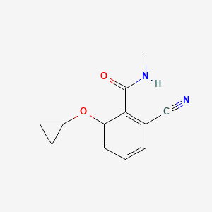 molecular formula C12H12N2O2 B14850671 2-Cyano-6-cyclopropoxy-N-methylbenzamide 