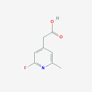 molecular formula C8H8FNO2 B14850701 (2-Fluoro-6-methylpyridin-4-YL)acetic acid 