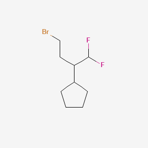 (4-Bromo-1,1-difluorobutan-2-yl)cyclopentane