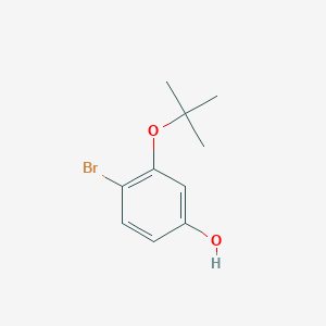 molecular formula C10H13BrO2 B14850726 4-Bromo-3-(tert-butoxy)phenol 