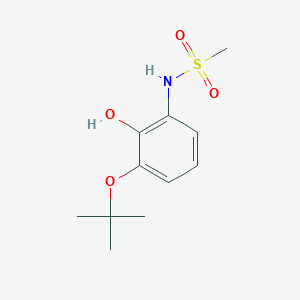 molecular formula C11H17NO4S B14850732 N-(3-Tert-butoxy-2-hydroxyphenyl)methanesulfonamide 