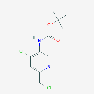 Tert-butyl 4-chloro-6-(chloromethyl)pyridin-3-ylcarbamate