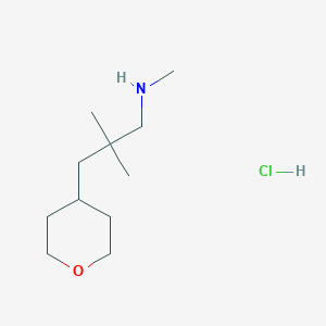 [2,2-Dimethyl-3-(oxan-4-yl)propyl](methyl)amine hydrochloride