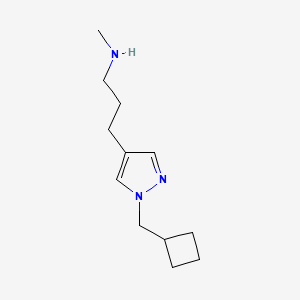 molecular formula C12H21N3 B1485081 {3-[1-(cyclobutylmethyl)-1H-pyrazol-4-yl]propyl}(methyl)amine CAS No. 2097965-89-2