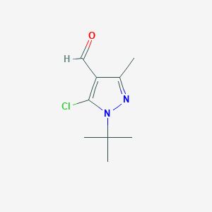 molecular formula C9H13ClN2O B14850812 1-Tert-butyl-5-chloro-3-methyl-1H-pyrazole-4-carbaldehyde 