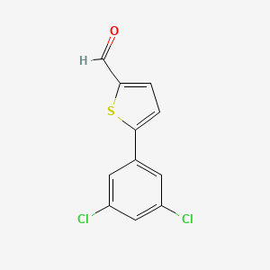 molecular formula C11H6Cl2OS B14850813 5-(3,5-Dichlorophenyl)thiophene-2-carbaldehyde 