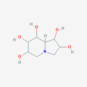 molecular formula C8H15NO5 B14850829 1,2,3,5,6,7,8,8a-Octahydroindolizine-1,2,6,7,8-pentol 