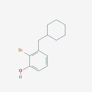 molecular formula C13H17BrO B14850841 2-Bromo-3-(cyclohexylmethyl)phenol 