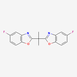 molecular formula C17H12F2N2O2 B14850864 2,2'-(Propane-2,2-diyl)bis(5-fluorobenzo[d]oxazole) 