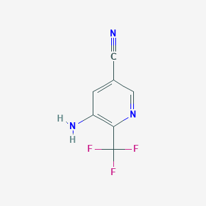 molecular formula C7H4F3N3 B14850872 5-Amino-6-(trifluoromethyl)nicotinonitrile 