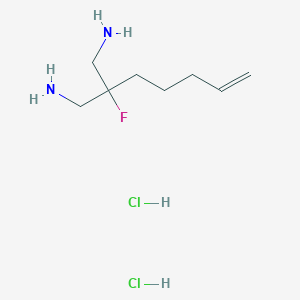 molecular formula C8H19Cl2FN2 B1485089 2-(氨甲基)-2-氟庚-6-烯-1-胺二盐酸盐 CAS No. 2098112-42-4