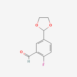 5-(1,3-Dioxolan-2-YL)-2-fluorobenzaldehyde