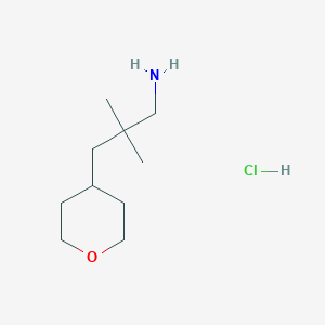 2,2-Dimethyl-3-(oxan-4-yl)propan-1-amine hydrochloride