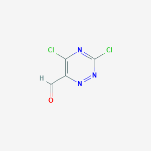 molecular formula C4HCl2N3O B14850921 3,5-Dichloro-1,2,4-triazine-6-carbaldehyde 