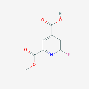 molecular formula C8H6FNO4 B14850944 2-Fluoro-6-(methoxycarbonyl)isonicotinic acid 