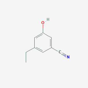 molecular formula C9H9NO B14850946 3-Ethyl-5-hydroxybenzonitrile 