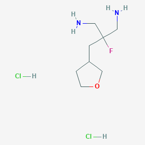 molecular formula C8H19Cl2FN2O B1485095 2-(Aminomethyl)-2-Fluor-3-(oxolan-3-yl)propan-1-amin Dihydrochlorid CAS No. 2097959-01-6