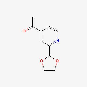 1-[2-(1,3-Dioxolan-2-YL)pyridin-4-YL]ethanone